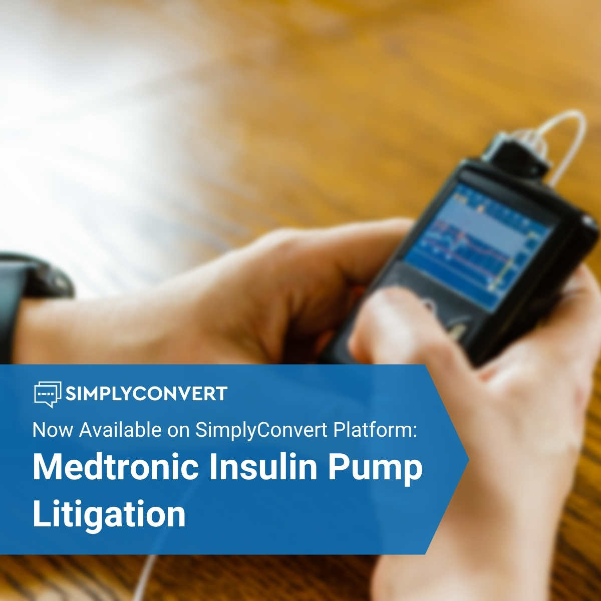 Person checking Medtronic insulin pump